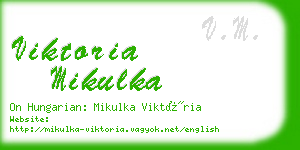 viktoria mikulka business card
